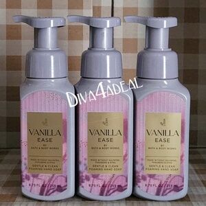 3X Bath Body Works VANILLA EASE 8.75 FL OZ Foaming Hand Soap Bundle